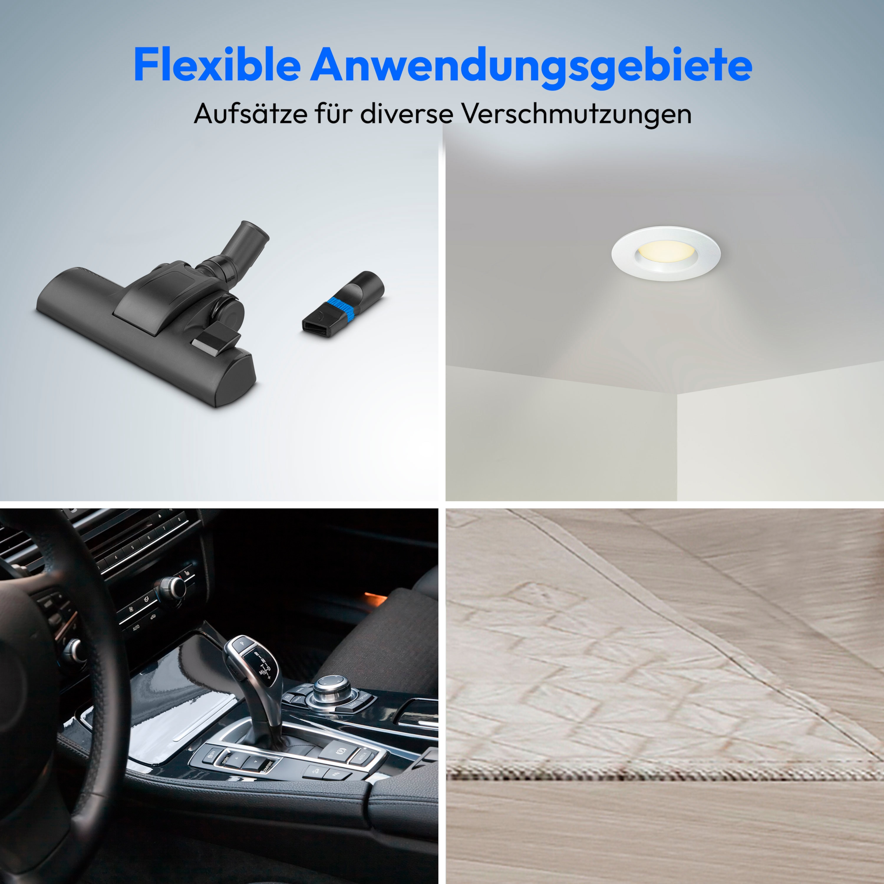 MEDION® E2001 Beutelloser Zyklon-Staubsauger (MD12078), 18 kPa Saugleistung, Staubbehälterkapazität 2 L, HEPA Filter, variable Saugstufen, integriertes Zubehör