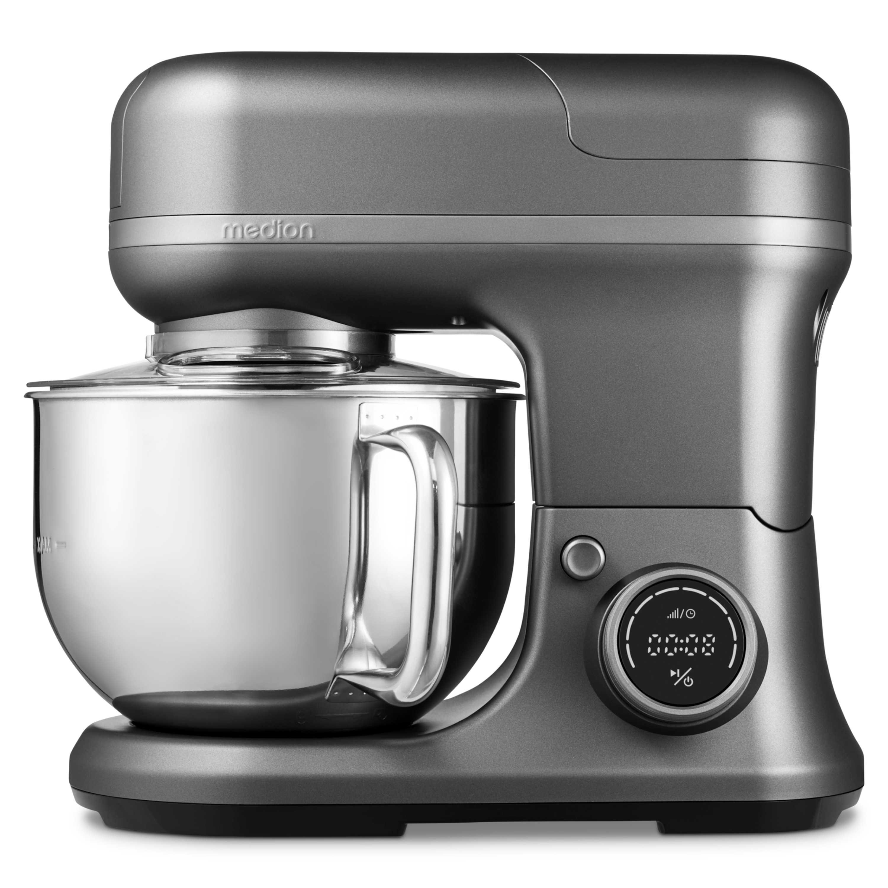 MEDION® LIFE® 4-in-1 Digitale Küchenmaschine MD18440, 1.200 W, 8 Geschwindigkeitsstufen, Digitales Sensor-Touch-Display, umfangreiches Zubehör
