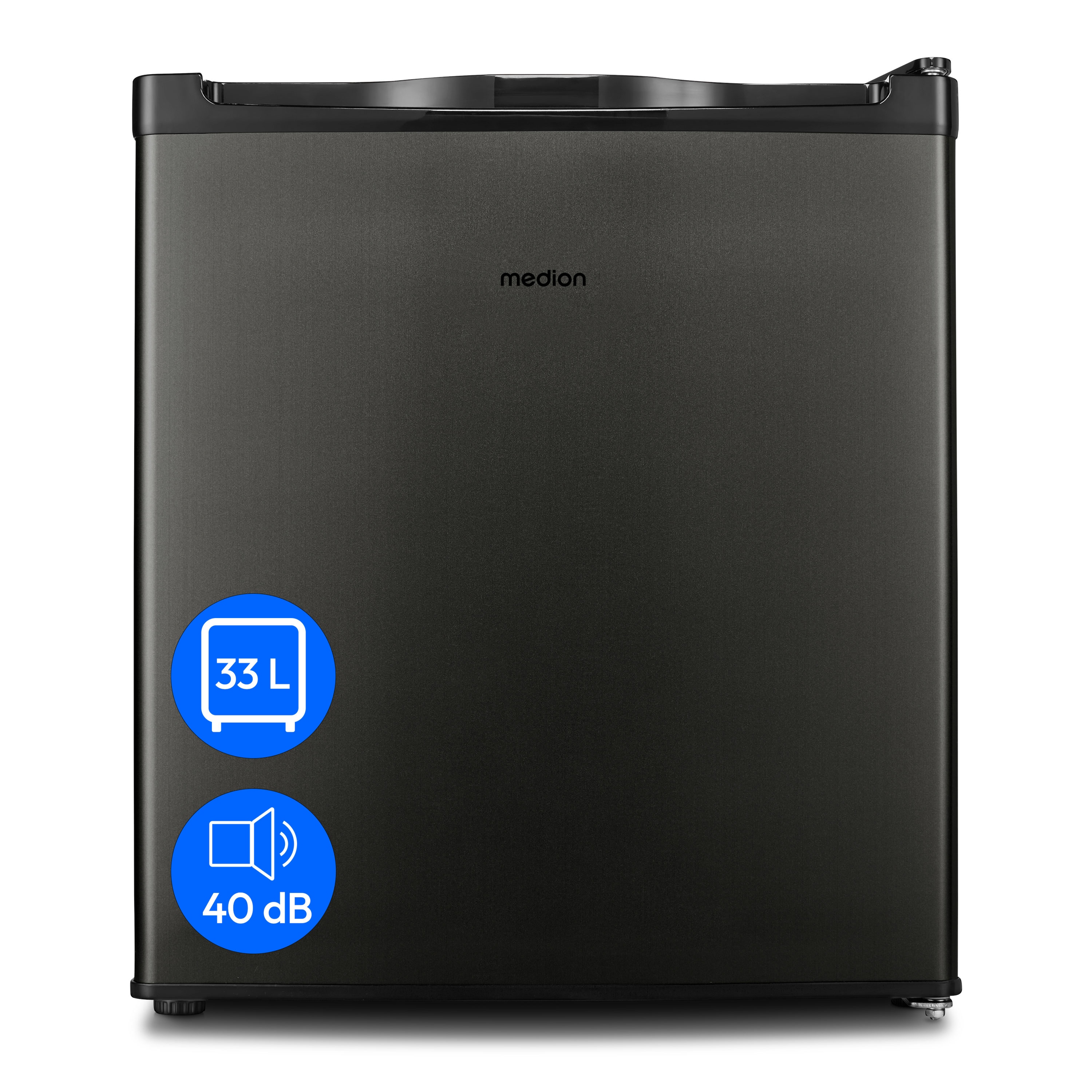 MEDION® LIFE® Mini-Gefrierschrank MD 37675, 33 L Nutzinhalt, Gefrierkapazität 2,4 kg/24 Std., manuelle Temperatureinstellung, Griffmulde