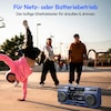 MEDION® LIFE® P66538 Retro-Boombox, DAB+/PLL-UKW Radio, Bluetooth® 5.3 für das Abspielen von Smartphone & Co, CD-Player, Kassettendeck, X-Bass Funktion, 2 x 10 W RMS