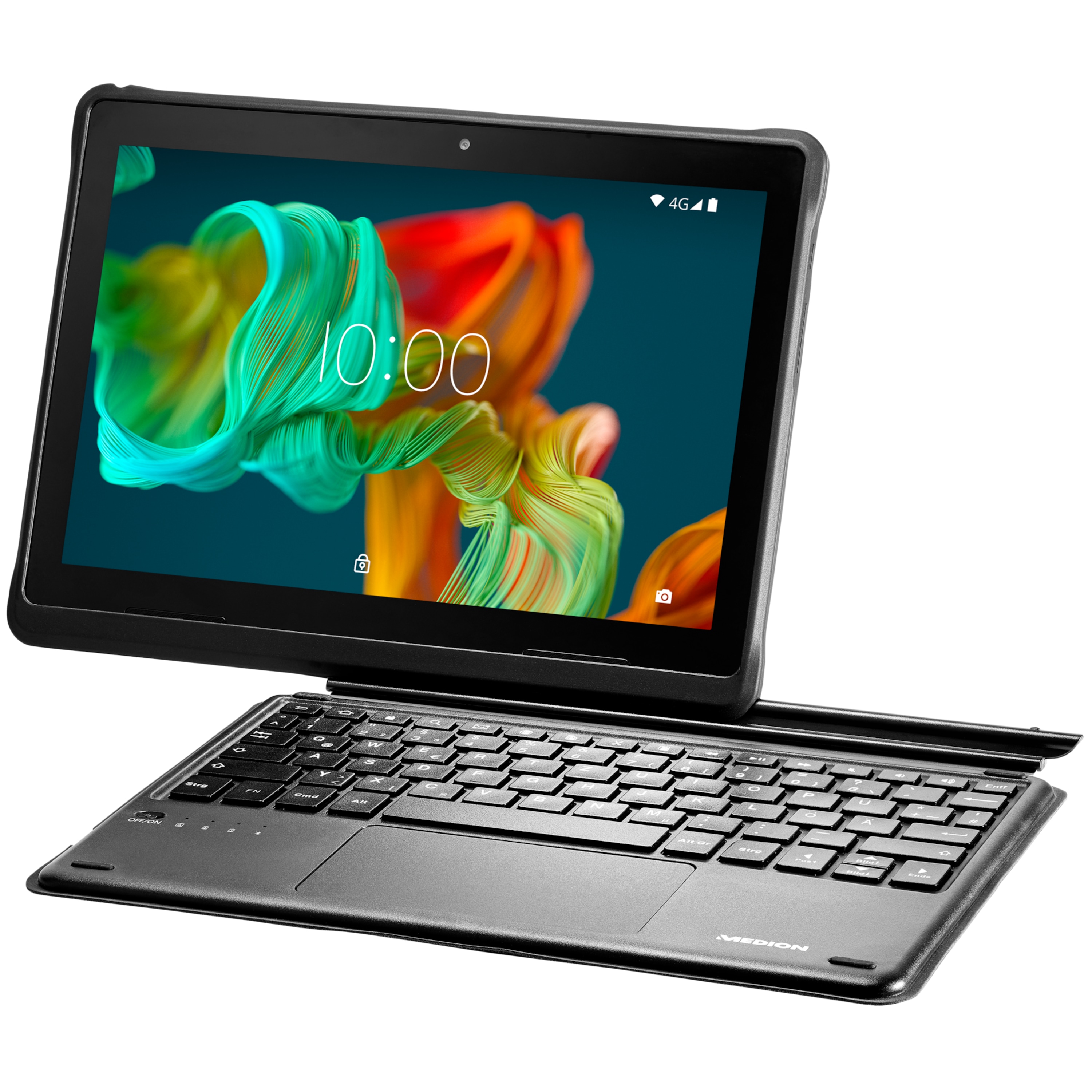 MEDION® LIFETAB® P10912 Education Tablet, 25,5 cm (10") FHD Display, Betriebssystem Android™ 11, 64 GB Speicher, 4 GB RAM, Octa-Core Prozessor, LTE, inkl. Bluetooth®-Tastatur und aktivem Stift  (B-Ware)