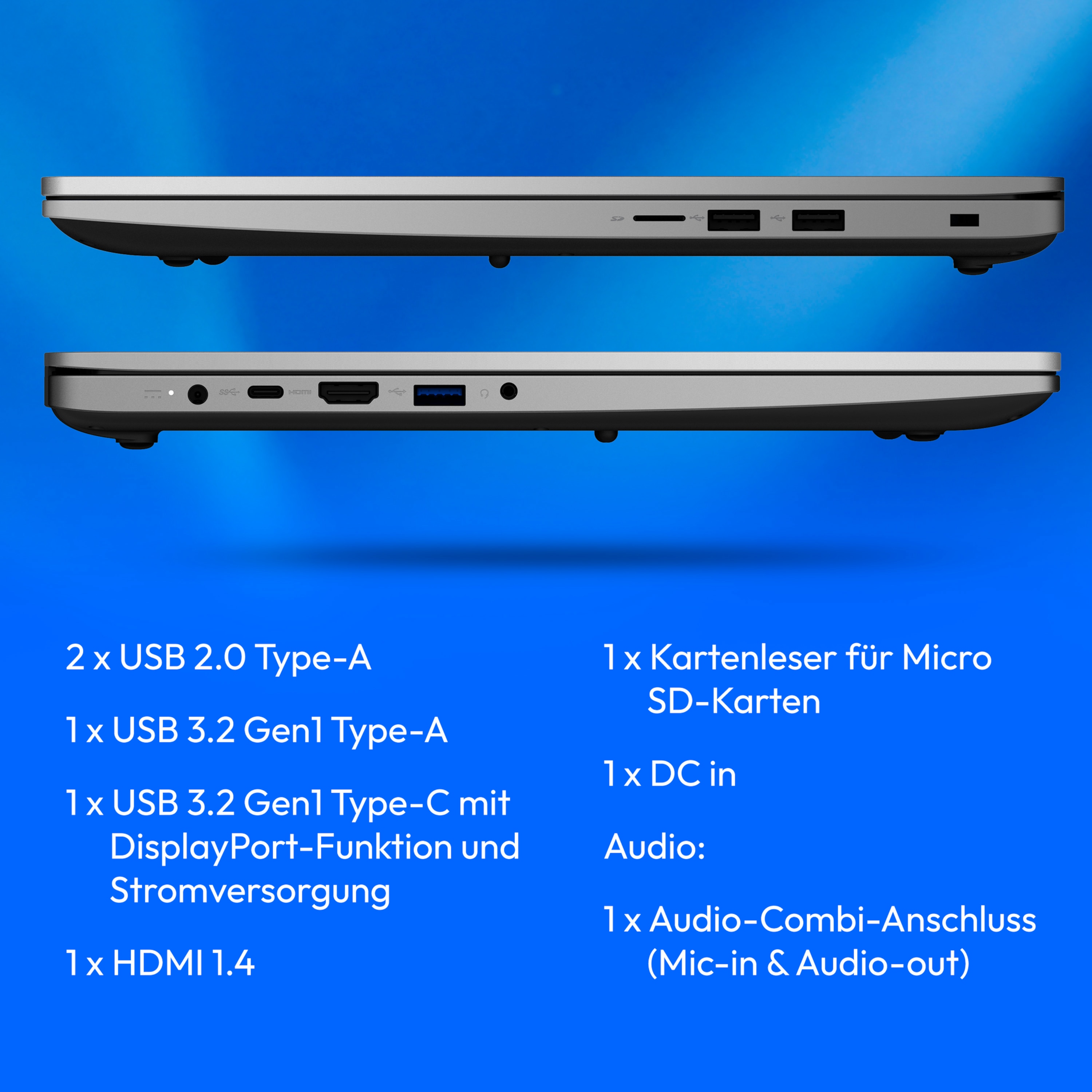 MEDION® Avantum 17 E1e Laptop, Intel® Prozessor N100 , Windows 11 Home (S Modus), 43,9 cm (17,3") FHD Display, 128 GB SSD, 4 GB RAM