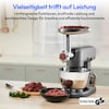 MEDION® LIFE Digitale Küchenmaschine MD12600, 800 W Gleichstrommotor, Energiesparend, Ultraleise, Digitales Sensor-Touch-Display, 4,6 L Edelstahlschüssel, Inkl. Fleischwolf