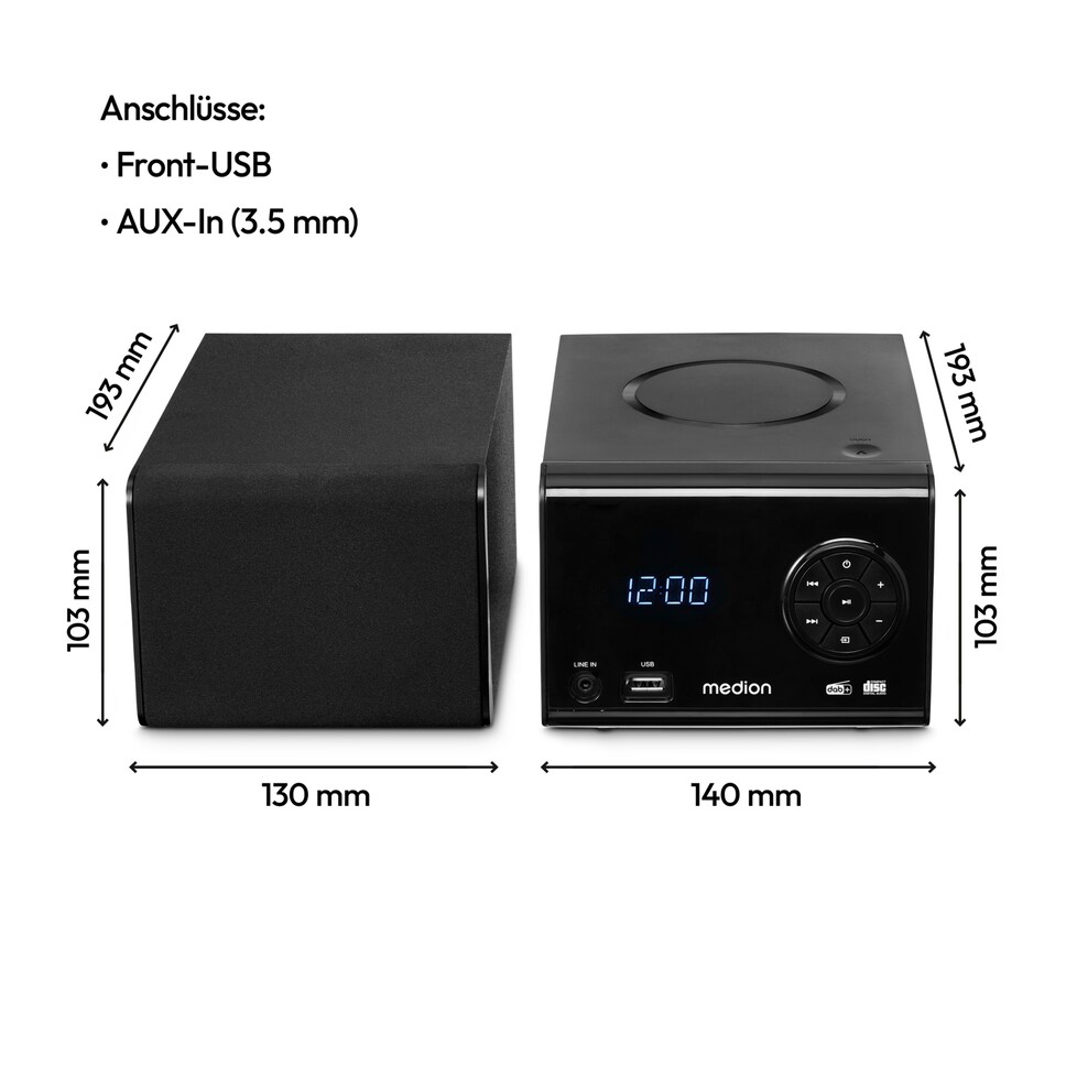 Medion Micro Audio System Mit Dab+ Und Bluetooth Funktion MEDION® LIFE® E64004 DAB+ Micro-Audio-System | MEDION.DE