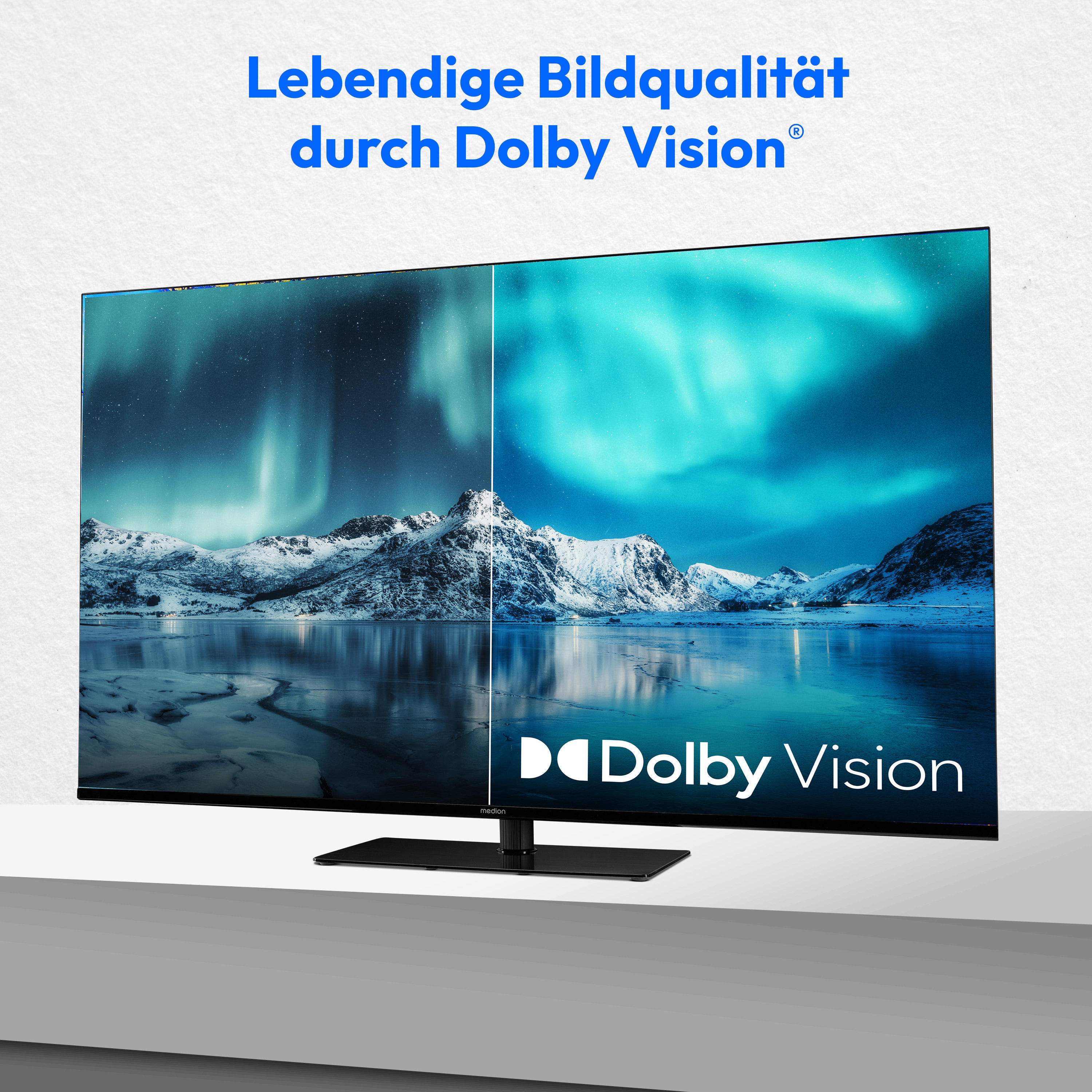MEDION® LIFE® X8502501 (MD 850300) LCD Smart-TV, 125,7 cm (50'') Ultra HD Display, HDR, Dolby Vision®, MEMC, PVR ready, VIDAA App Store, NETFLIX, Disney+, Paramount+ & Amazon Prime Video App, Bluetooth®, DTS X, Dolby Atmos®, HD Triple Tuner