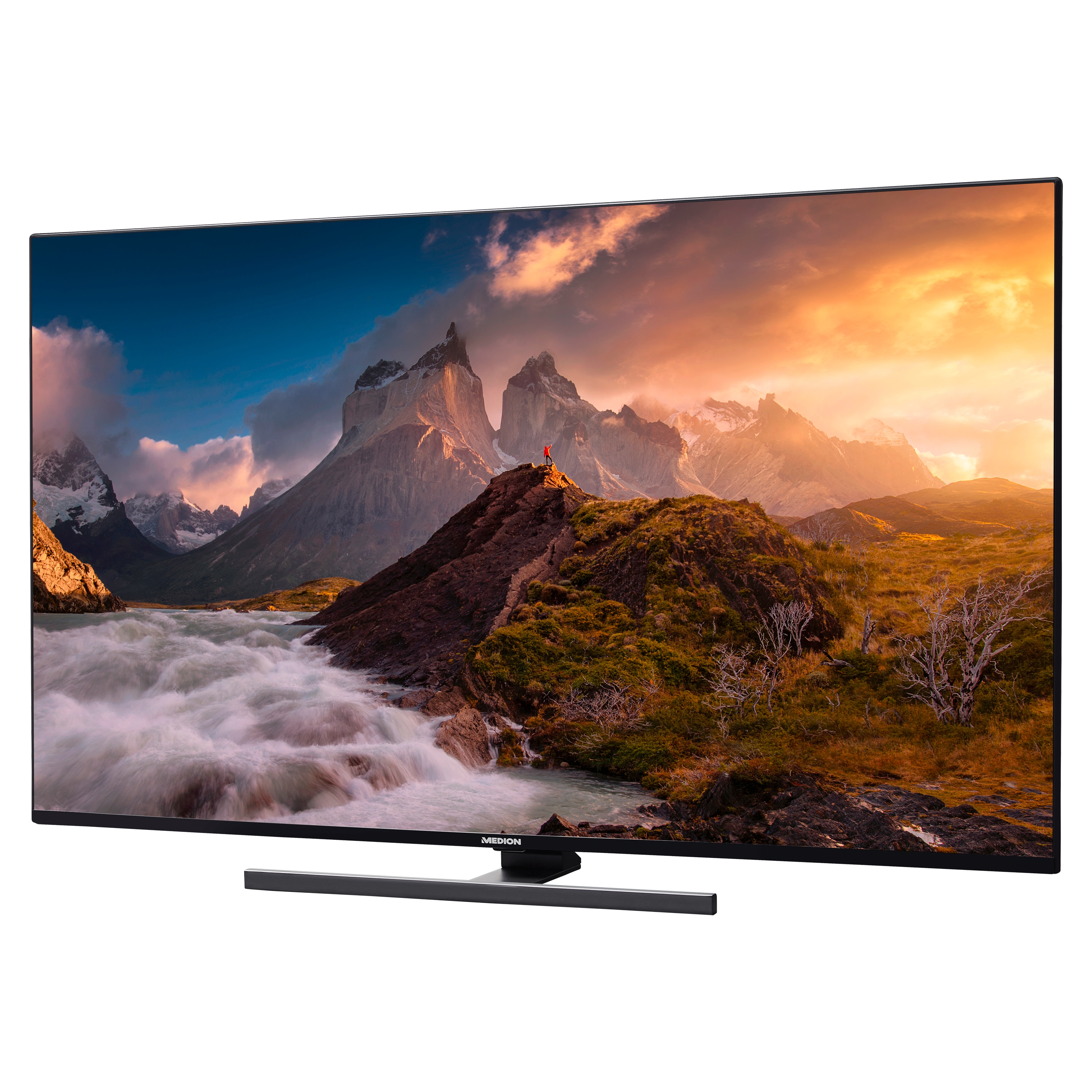 MEDION® LIFE® X14377 (MD 30075) QLED Android TV, 108 cm (43'') Ultra HD Smart-TV, HDR, Dolby Vision®, Micro Dimming, MEMC, PVR ready, Netflix, Amazon Prime Video, Bluetooth®, DTS Virtual X, DTS X und Dolby Atmos Unterstützung, HD Triple Tuner, CI+