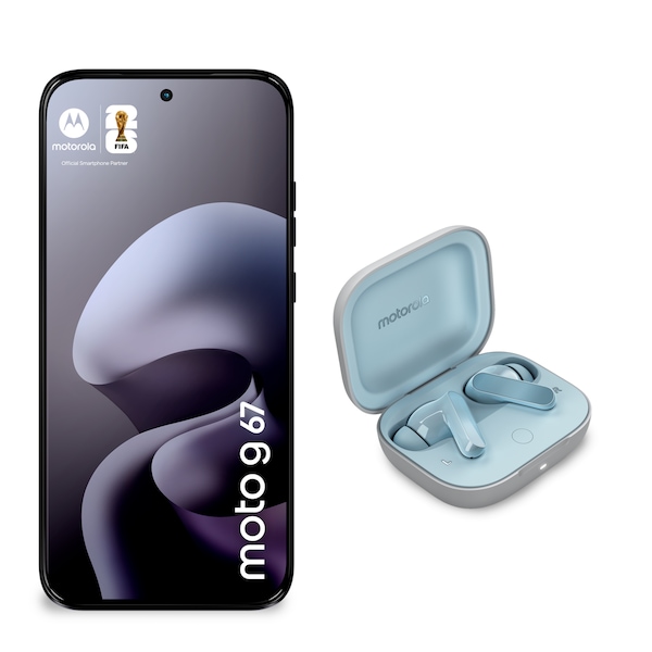 MOTOROLA moto g67 5G, 256 GB, Arctic Seal (XT2621-2) inkl. moto buds, Glacier Blue