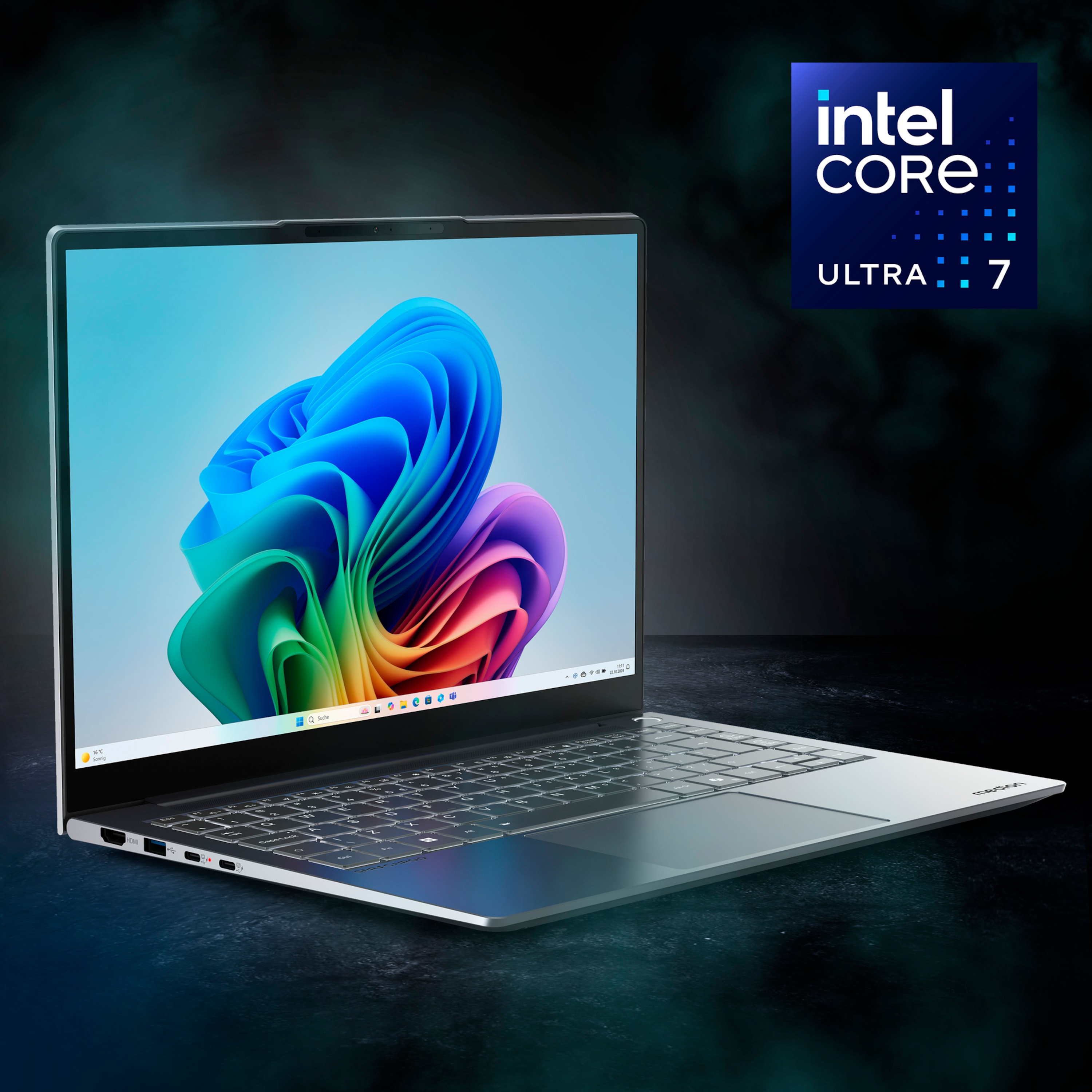 MEDION® SPRCHRGD 14 S2; Copilot+ PC, Intel® Core™ Ultra 7 258V , Windows 11 Home, 35,56 cm (14“) 2,8K Display, 1 TB SSD, 32 GB RAM
