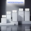 MEDION® LIFE Kühlschrank mit Eiswürfelfach MD 370033, 90 L Gesamt-Nutzinhalt (Kühlteil 80 L & Eiswürfelfach 10 L), wechselbarer Türanschlag, geringer Geräuschpegel