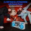 MEDION® LIFE® P66538 Retro-Boombox, DAB+/PLL-UKW Radio, Bluetooth® 5.3 für das Abspielen von Smartphone & Co, CD-Player, Kassettendeck, X-Bass Funktion, 2 x 10 W RMS