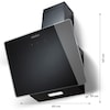 MEDION® Kopffreie Glas-Dunstabzugshaube MD 37774, Breite 60cm, LED-Beleuchtung, 3 Geschwindigkeitsstufen, Steuerung per Touch oder mit Gesten