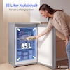 MEDION® LIFE Gefrierschrank MD370018 Weiss, 85 L Nutzinhalt, 3 Türfächer, manuelle Abtauung, Temperaturbereich 0–5 °C, Energieklasse C, leiser Kompressorbetrieb (39 dB), wechselbarer Türanschlag