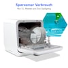 MEDION® LIFE® Mini-Geschirrspüler DWT20 (MD37763), für 2 Gedecke, 6 Reinigungsprogramme, Startzeitvorwahl