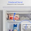 MEDION® LIFE Kühlschrank mit Eiswürfelfach MD 370033, 90 L Gesamt-Nutzinhalt (Kühlteil 80 L & Eiswürfelfach 10 L), wechselbarer Türanschlag, geringer Geräuschpegel
