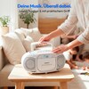 MEDION® LIFE E66476 Tragbare CD-Boombox, CD-Player, Kassettendeck, FM-Radio, USB-MP3-Wiedergabe, 30 Senderspeicher, Batteriebetrieb