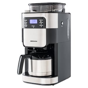 MEDION® Machine à café avec moulin (MD 19777) | puissance 900W | capacité 1L (8 tasses) | cafetière isotherme pratique
