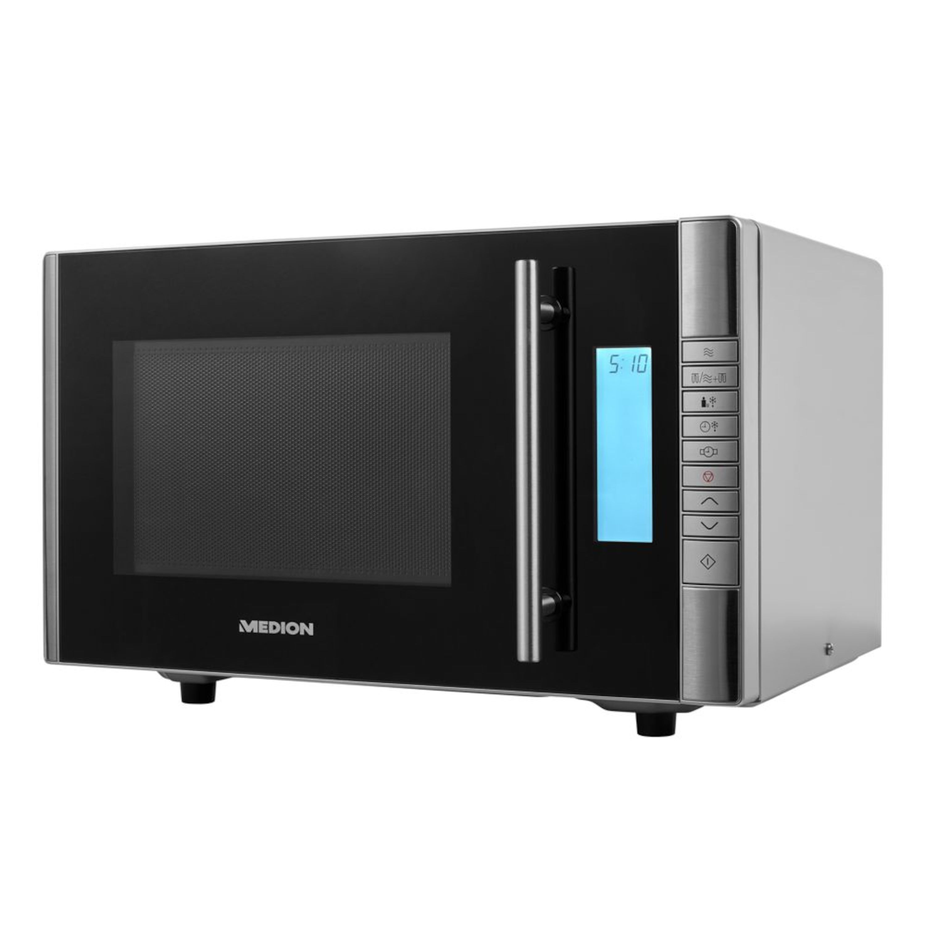 MEDION® 2in1 Mikrowelle MD 14482, Kombination aus Mikrowelle & Grill, 8 Automatikprogramme, 20L Garinnenraum, Auftaufunktion