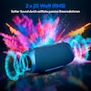 MEDION® LIFE® P61762 Tragbarer Bluetooth® Lautsprecher L, Dual Illuminated & Lightstrip (RGB-Lichteffekte), Bluetooth® 5.3, integrierter Akku mit bis zu 47 Stunden Laufzeit, robustes & mobiles Design, 2 x 25 W RMS