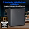 MEDION® LIFE® Mini-Kühlschrank MD 37724, 41 L Nutzinhalt, manuelle Temperatureinstellung, Geräuschpegel ca. 39 dB, eingelassener Türgriff