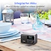 MEDION® LIFE® S66822 Tragbares DAB+ Radio, Farb-TFT Display 3,73 cm (1,47''), DAB+/UKW-Radio (je 40 Senderspeicher), Bluetooth® 5.3, integrierter Akku, extra kompakt, 2 W RMS