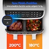 MEDION® LIFE® P20 XXL Twin Doppelzonen-Heißluftfritteuse MD 11760, 100 Rezepte in der Life+ App, 2 separate Garzonen, 9 Automatikprogramme, 8,7 L Gesamt-Nutzinhalt, 2.600 Watt, Temperatur einstellbar bis 200 °C