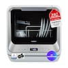 MEDION® LIFE Mini Geschirrspüler DWT20 (MD370764), silber, für 2 Maßgedecke, 6 Reinigungsprogramme, mit und ohne Wasseranschluss, Startzeitvorwahl