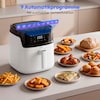 MEDION® LIFE Heißluftfritteuse MD100056, 7,2 L Gesamtvolumen, 10 Automatikprogramme, Edelstahl-Heizelement, digitales Sensor-Touch-Display, Temperatur 40–200 °C, ILAG SP-800 Beschichtung