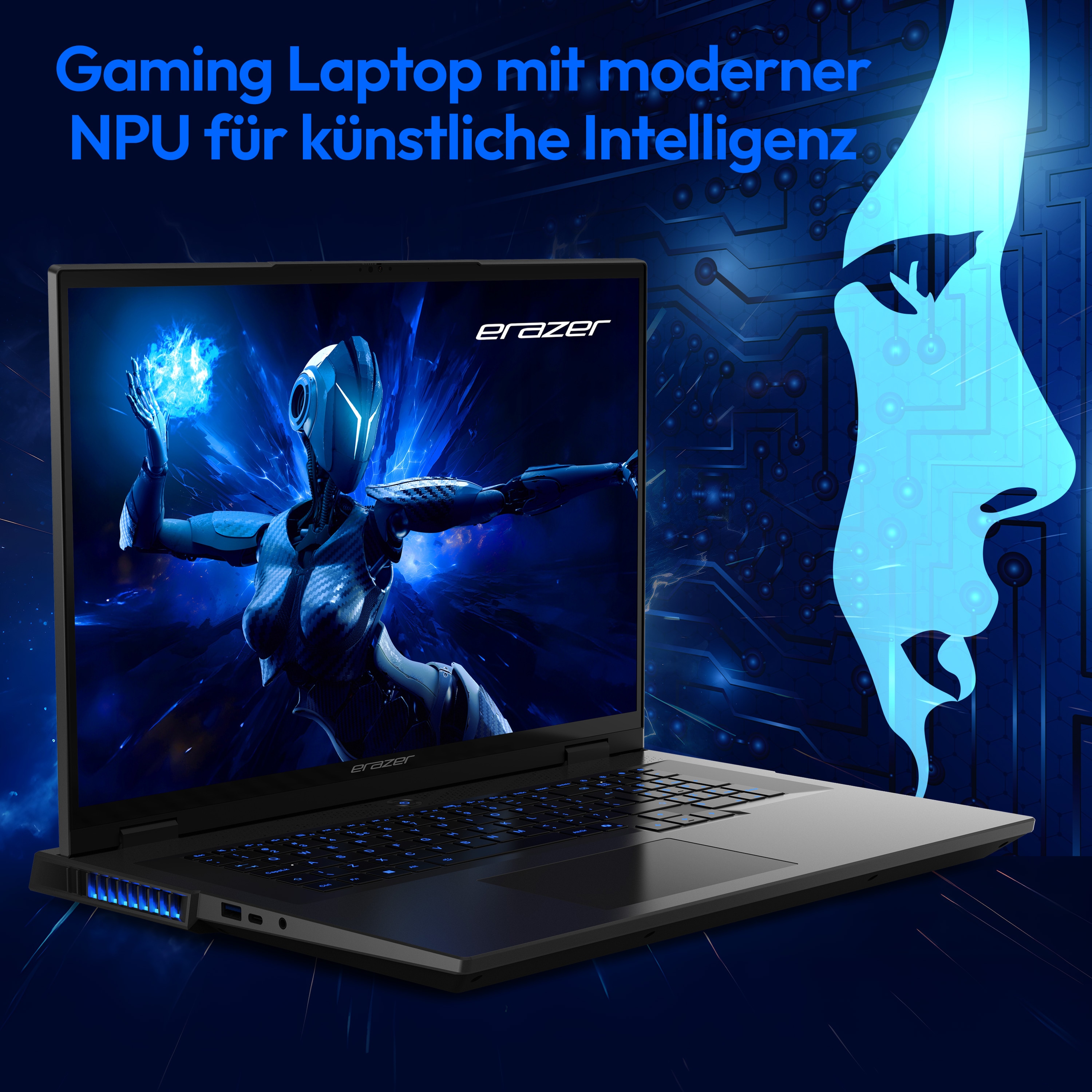 MEDION® ERAZER Beast 18 X1 High-End Gaming Laptop, Intel® Core™ Ultra 9 Prozessor 275HX, Windows 11 Home, 45,7 cm (18”) QHD+ Display 100% sRGB mit 240 Hz, RTX 5090, 4 TB PCIe SSD, 64 GB RAM