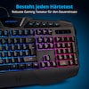 MEDION® ERAZER Supporter P11 Gaming Tastatur mit halbmechanischen Tasten, Hintergrundbeleuchtung, 25 Anti Ghosting Tasten, hochwertiges Tastaturgehäuse