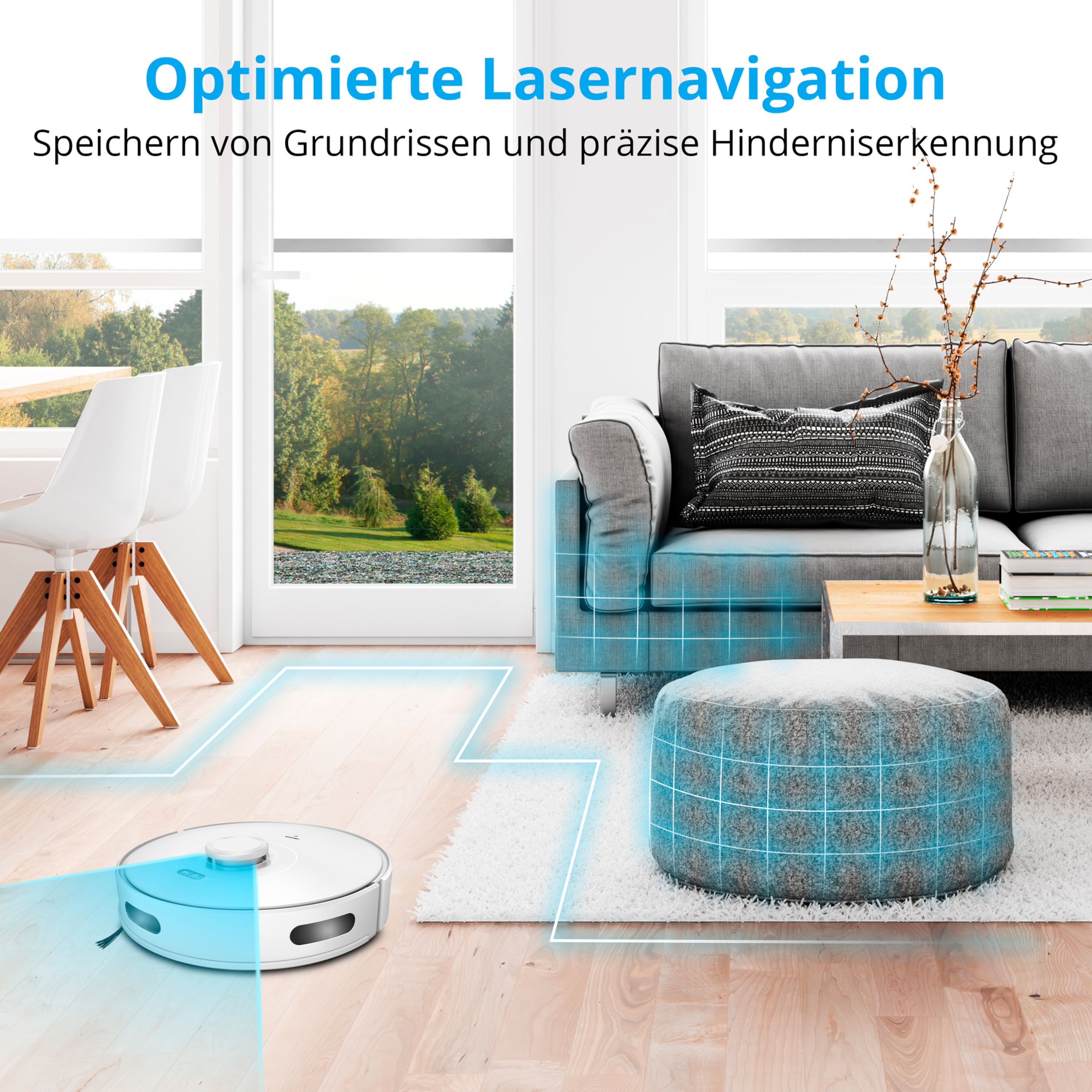 Medion® Bodenstaubsauger Medion MD11782 X10 SW, Saugroboter, Beutellos