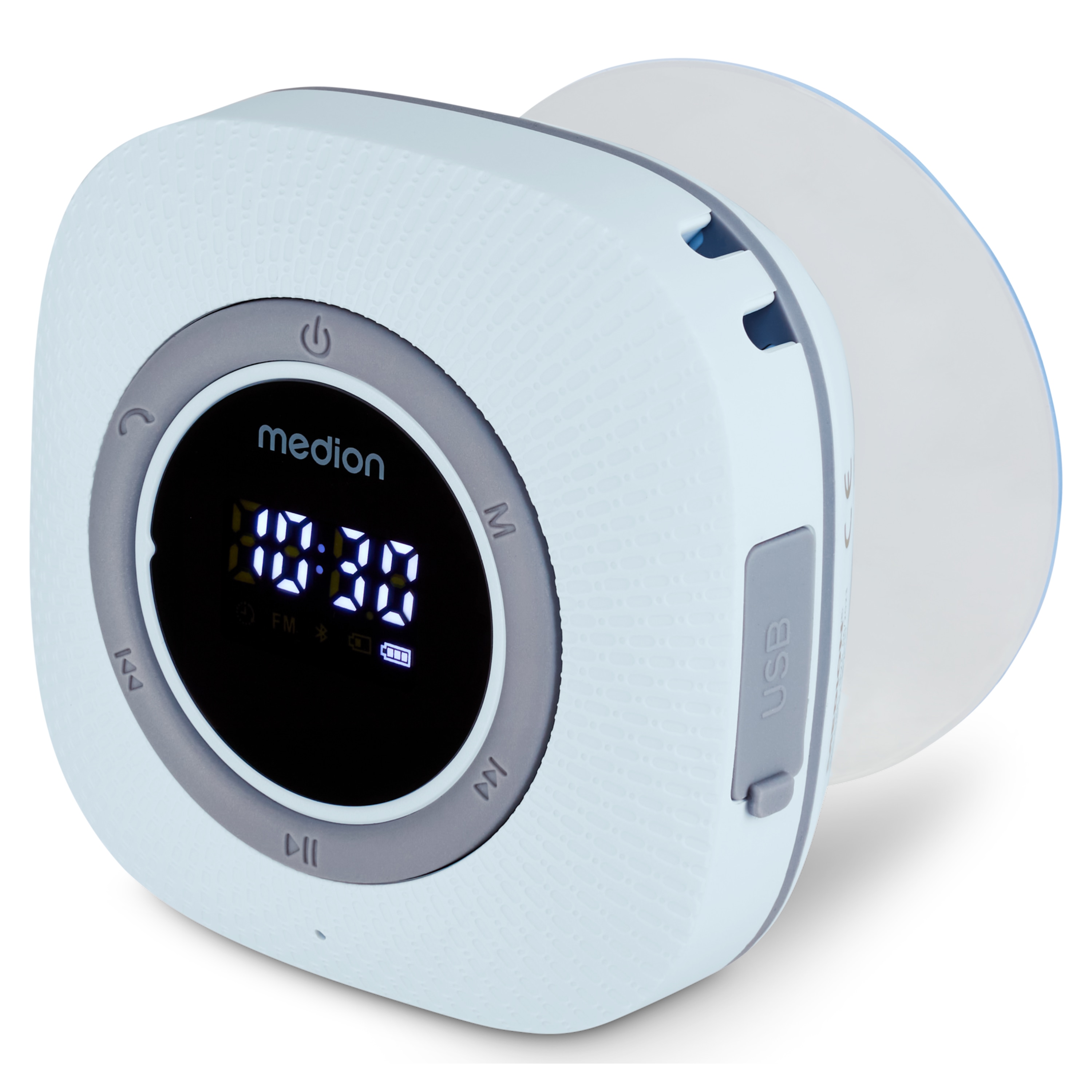 MEDION® LIFE® S66884 Duschradio, LED-Display, UKW-Radio, IPX6 Schutz, Bluetooth® 5.0, 30 W Ausgangsleistung (3 W RMS)