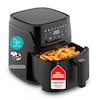 MEDION® LIFE® P15 XL Heißluftfritteuse MD100056 schwarz, 7,2 L Gesamtvolumen, 9 Automatikprogramme, Edelstahl-Heizelement, digitales Sensor-Touch-Display, Temperatur 40–200 °C, ILAG SP-800 Beschichtung