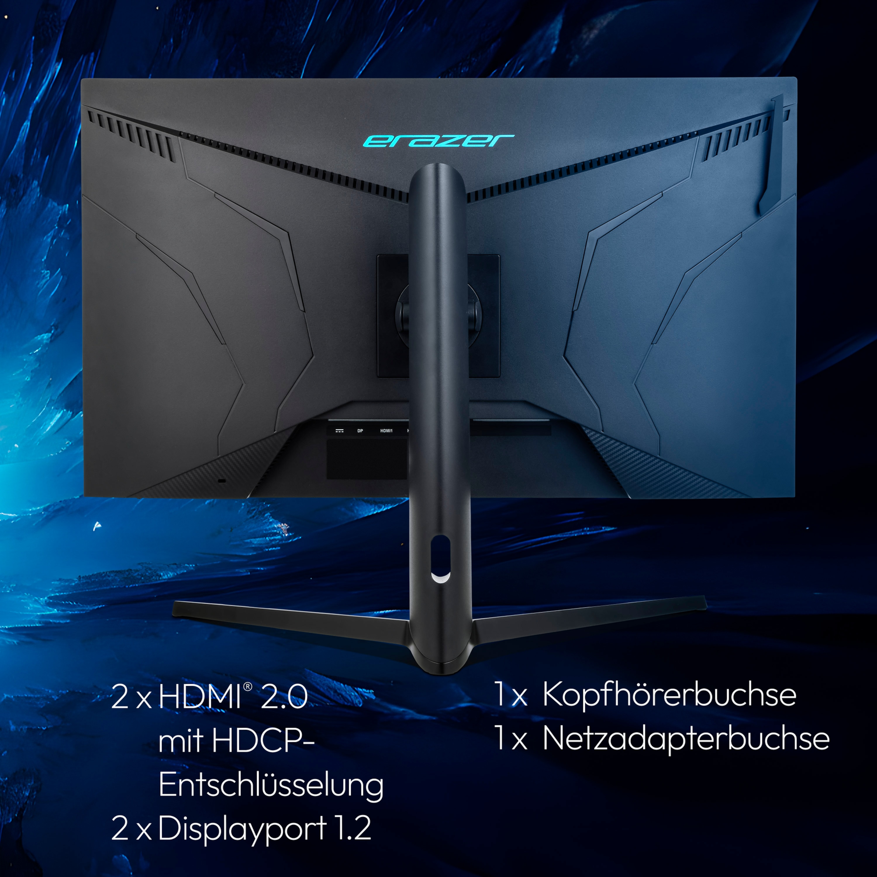 MEDION® ERAZER® Spectator X50 (MD 21732), QHD Monitor, 80 cm (32''), QHD Display, 165Hz, HDR10, HDMI® Anschluss und DisplayPort