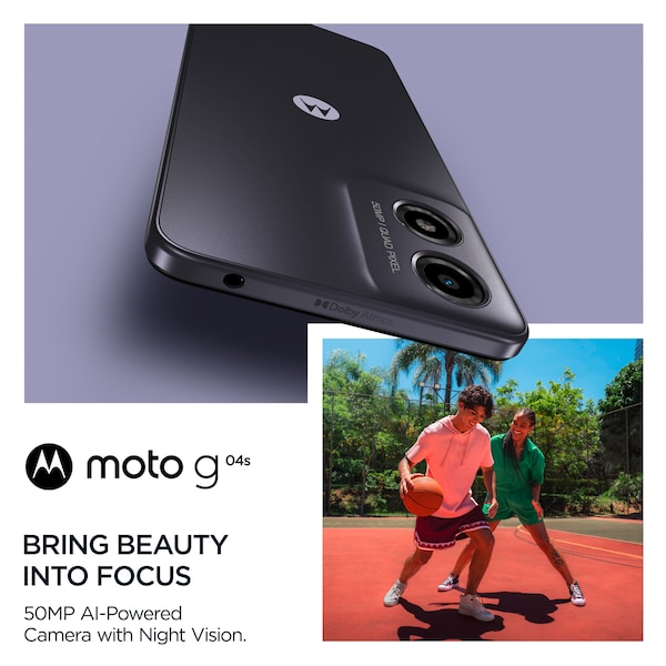 MOTOROLA moto g04s, 64 GB, Concord Black