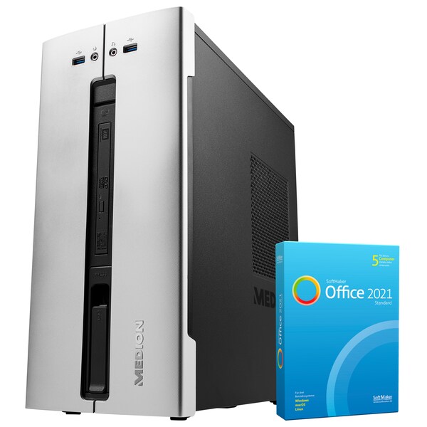 MEDION BundelDEAL ! AKOYA® P63028 Multimedia PC & Softmaker Office Standard 2021