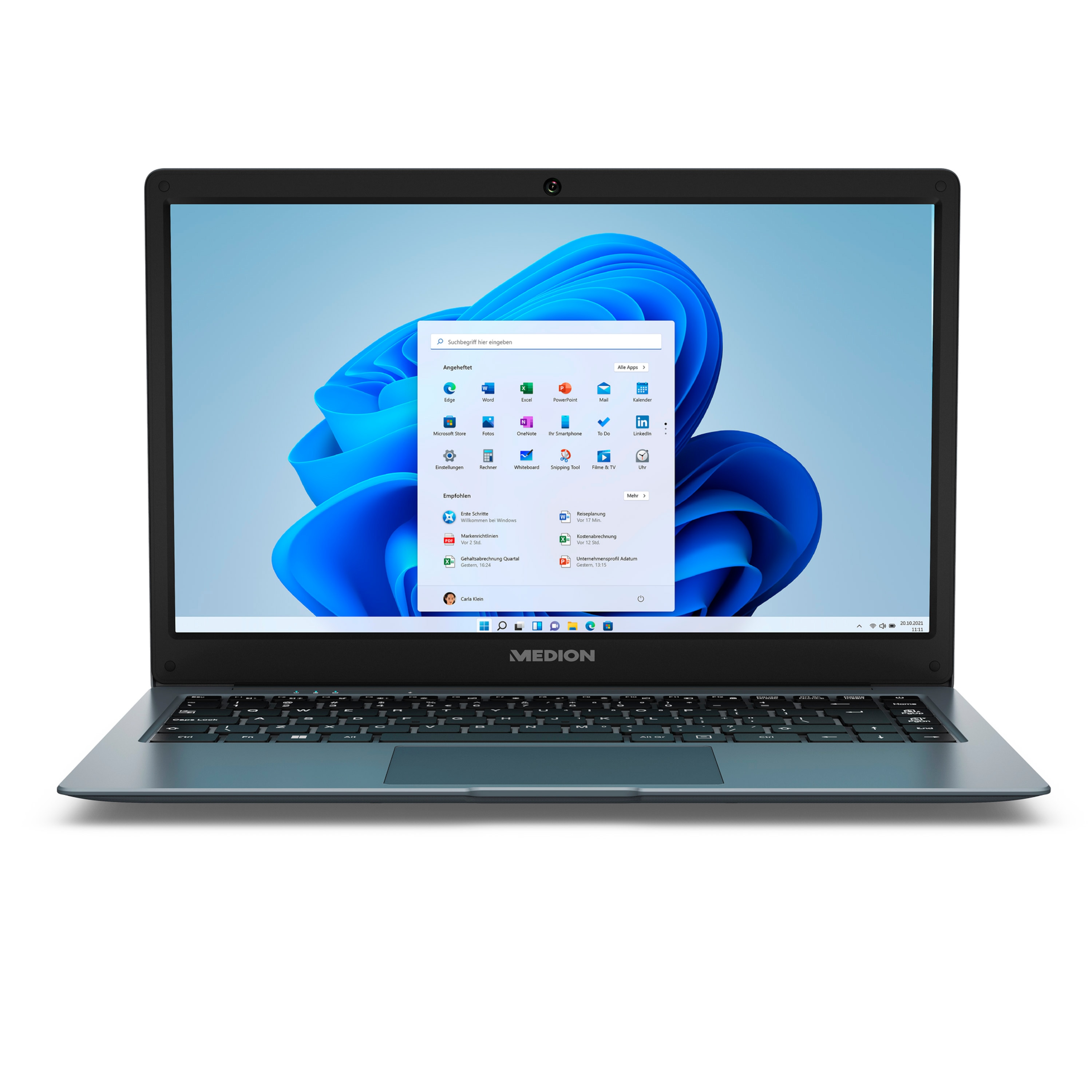 MEDION® E14223 Laptop, Intel® Celeron® N4120, Windows 11 Home (S Modus), 35,5 cm (14'') FHD Display, 128 GB Flash-Speicher, 4 GB RAM