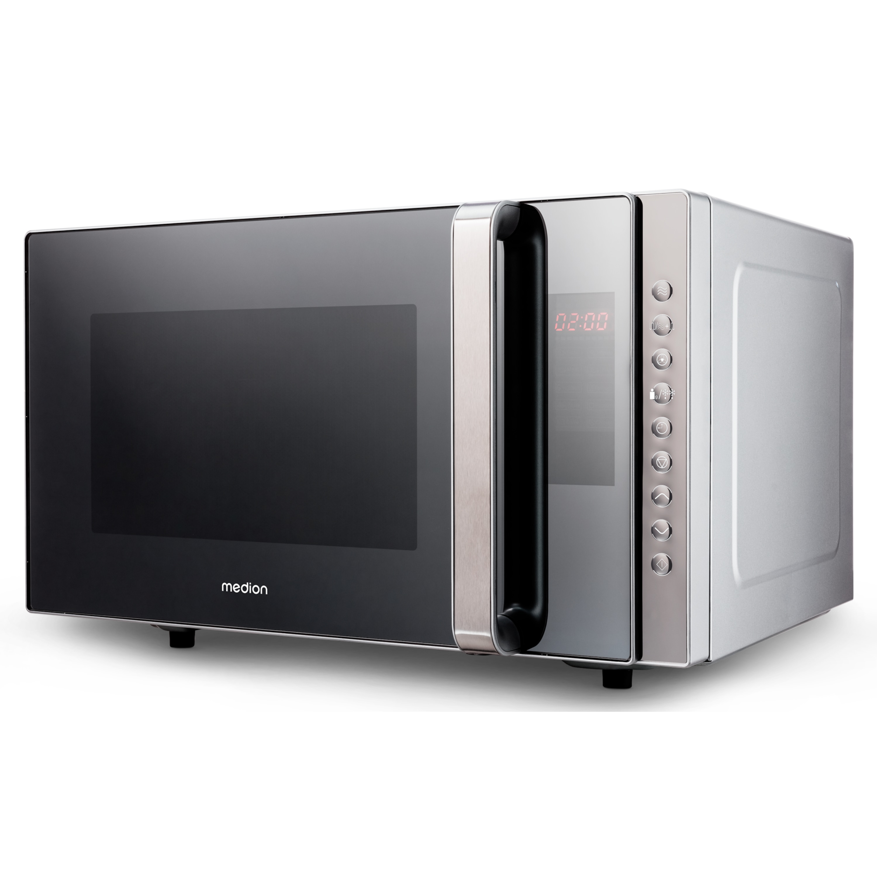 MEDION® LIFE® 3in1 Mikrowelle MD 17495, Kombination aus Mikrowelle, Grill und Ofen, 10 Automatikprogramme, edles Design