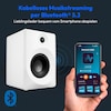 MEDION® LIFE® P61925 Regallautsprecher, aktiver & passiver Lautsprecher, 2-Wege-System, Bluetooth® 5.0, Stereo-Sound mit integriertem Hochtöner und Subwoofer, 2 x 50 W RMS