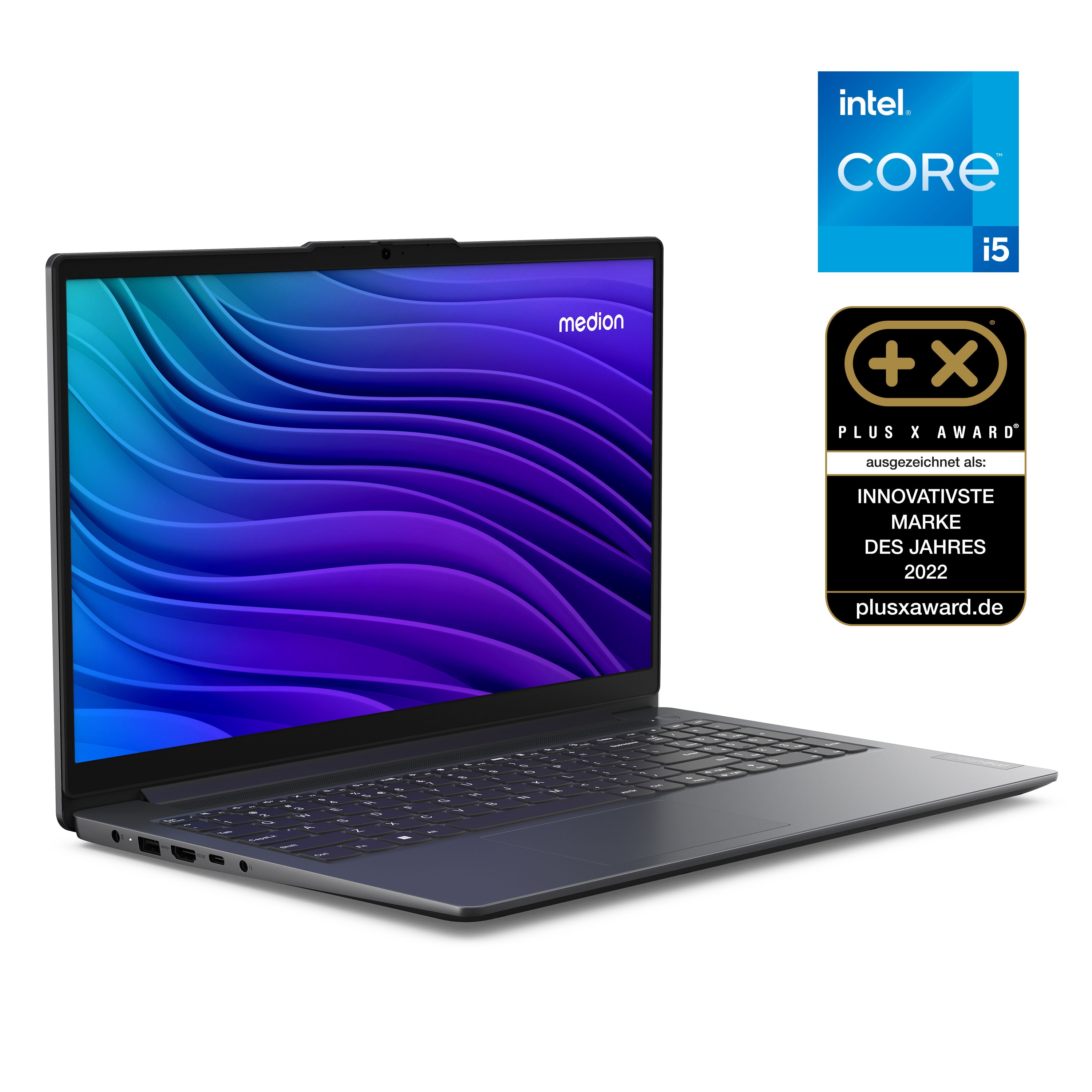 MEDION® E15435 Laptop, Intel® Core™ i5-13420H Prozessor, Windows 11 Home, 39,6 cm (15,6'') FHD Display, 512 GB SSD, 16 GB RAM, Multimedia Laptop