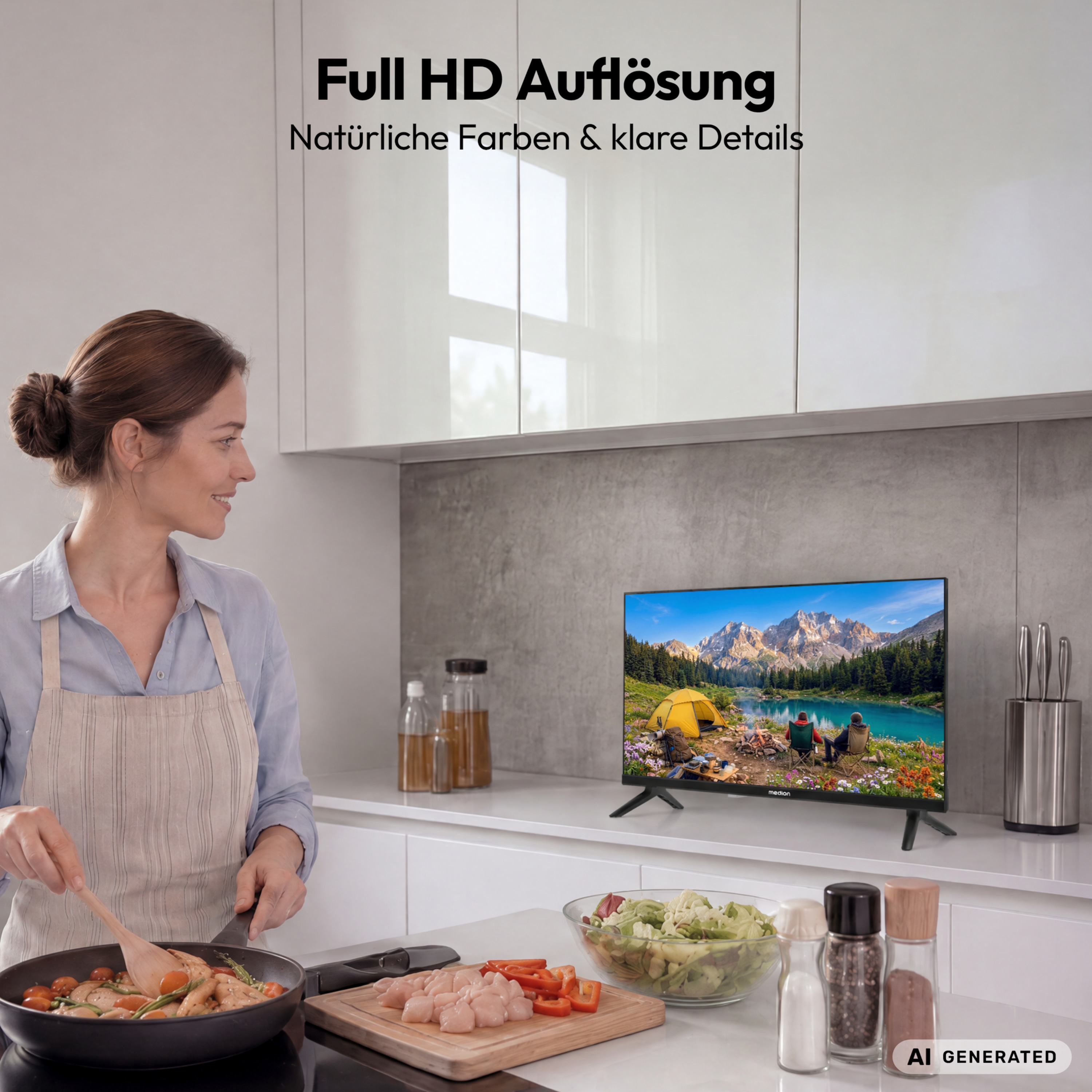 MEDION® LIFE MD 832103 Google TV™, 80 cm (32'') Full HD Display, PVR ready, HD Triple Tuner, Bluetooth®, App Store, Netflix, Disney+, Amazon Prime Video