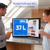 MEDION® LIFE Mini-Kühlschrank mit Eisfach und Schloss MD370001, 42 L Gesamtnutzinhalt (Kühlteil 37 L & Eisfach 5 L), wechselbarer Türanschlag, Schloss, geringer Geräuschpegel