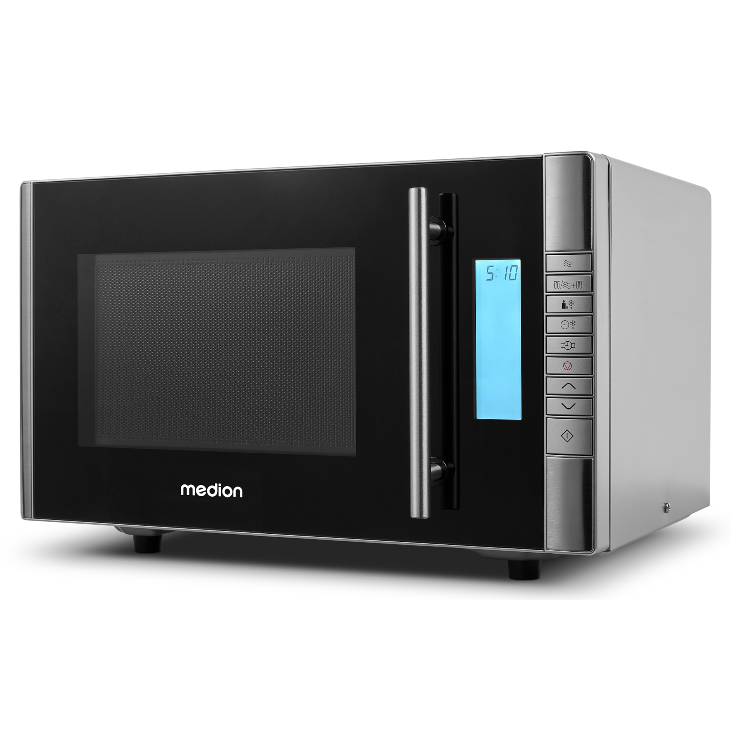 MEDION® LIFE® 2 in1 Mikrowelle MD 14482, Kombination aus Mikrowelle & Grill, 8 Automatikprogramme, 20L Garinnenraum, Auftaufunktion