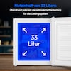 MEDION® LIFE® Mini-Gefrierschrank MD 37675, 33 L Nutzinhalt, Gefrierkapazität 2,4 kg/24 Std., manuelle Temperatureinstellung, Griffmulde