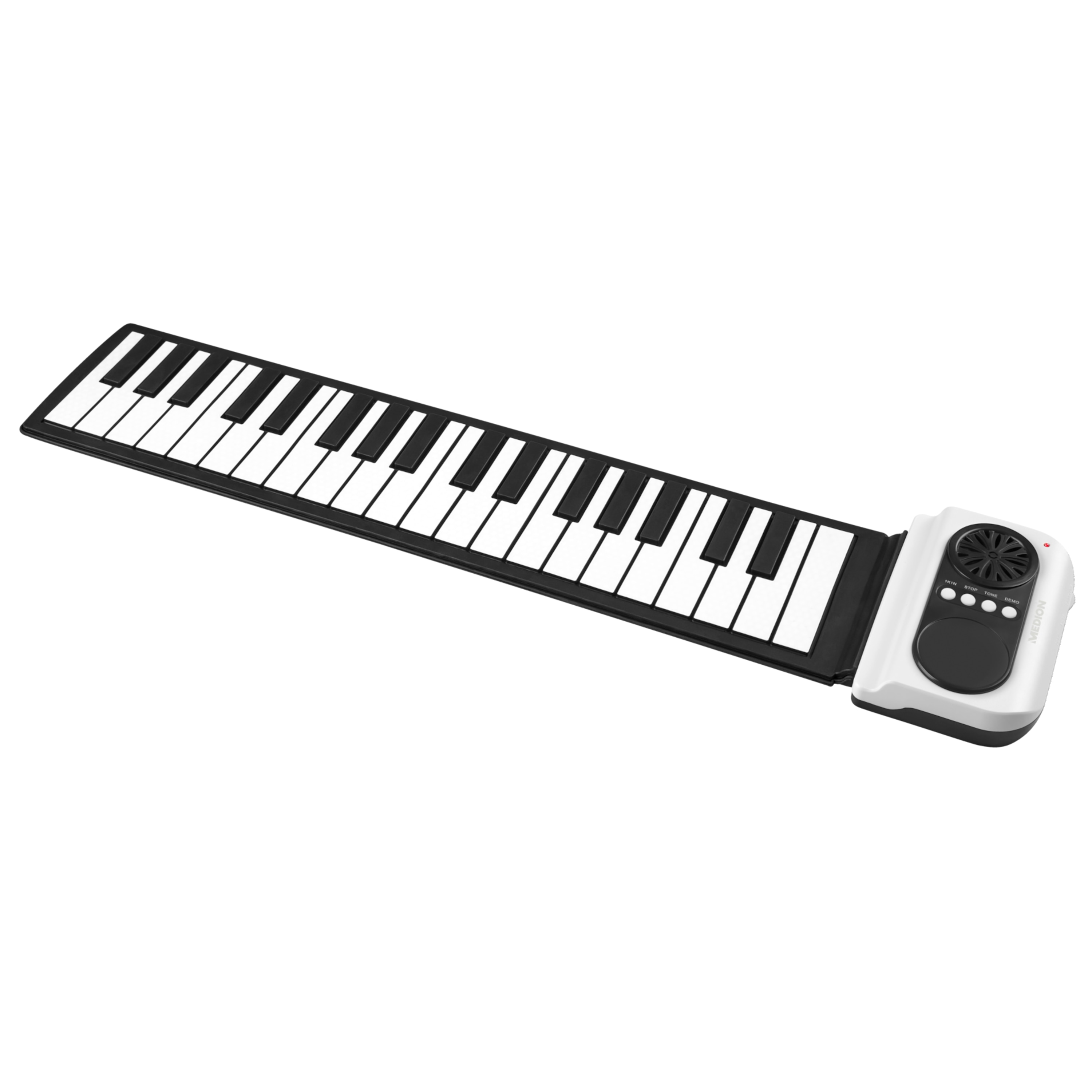 MEDION® S84140 Elektronisches Roll-up Piano, 37 Silikon-Tasten, integrierter Lautsprecher, Kopfhörerausgang, idealer Begleiter für Musik unterwegs