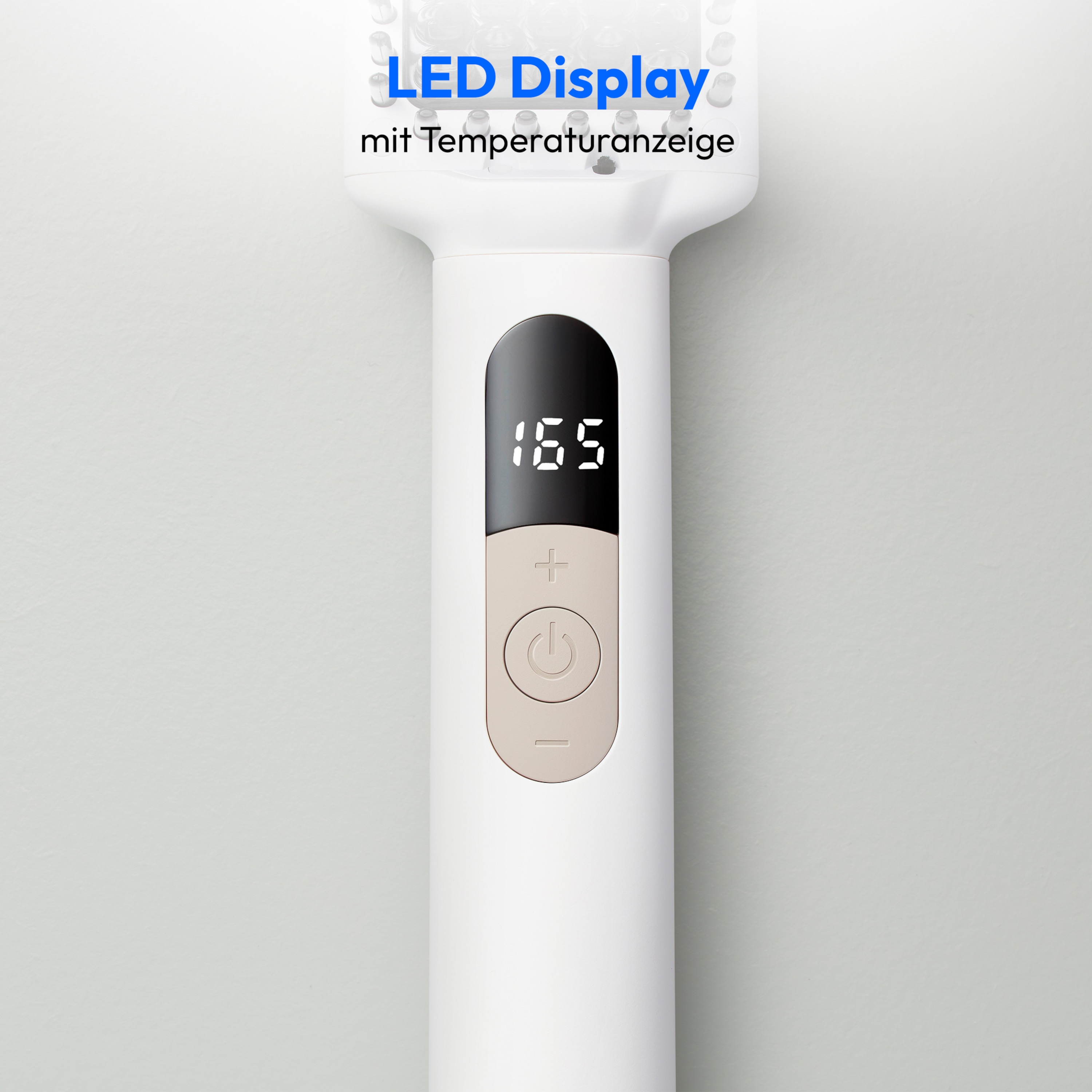 MEDION® LIFE HB1 Glättbürste, Keramik-/Turmalin beschichtete Heizelemente, Display mit Temperaturanzeige, 5 regelbare Hitzestufen (165° - 210°), Ionen-Technologie