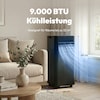 MEDION® LIFE E902 Klimaanlage (MD 100137), Kühlen, Entfeuchten und Ventilieren, Kühlleistung 9.000 BTU, Auto-Swing-Funktion, Kühlmittel R290, max. 32m², mit Fernbedienung, Inkl. Fenster-Kit