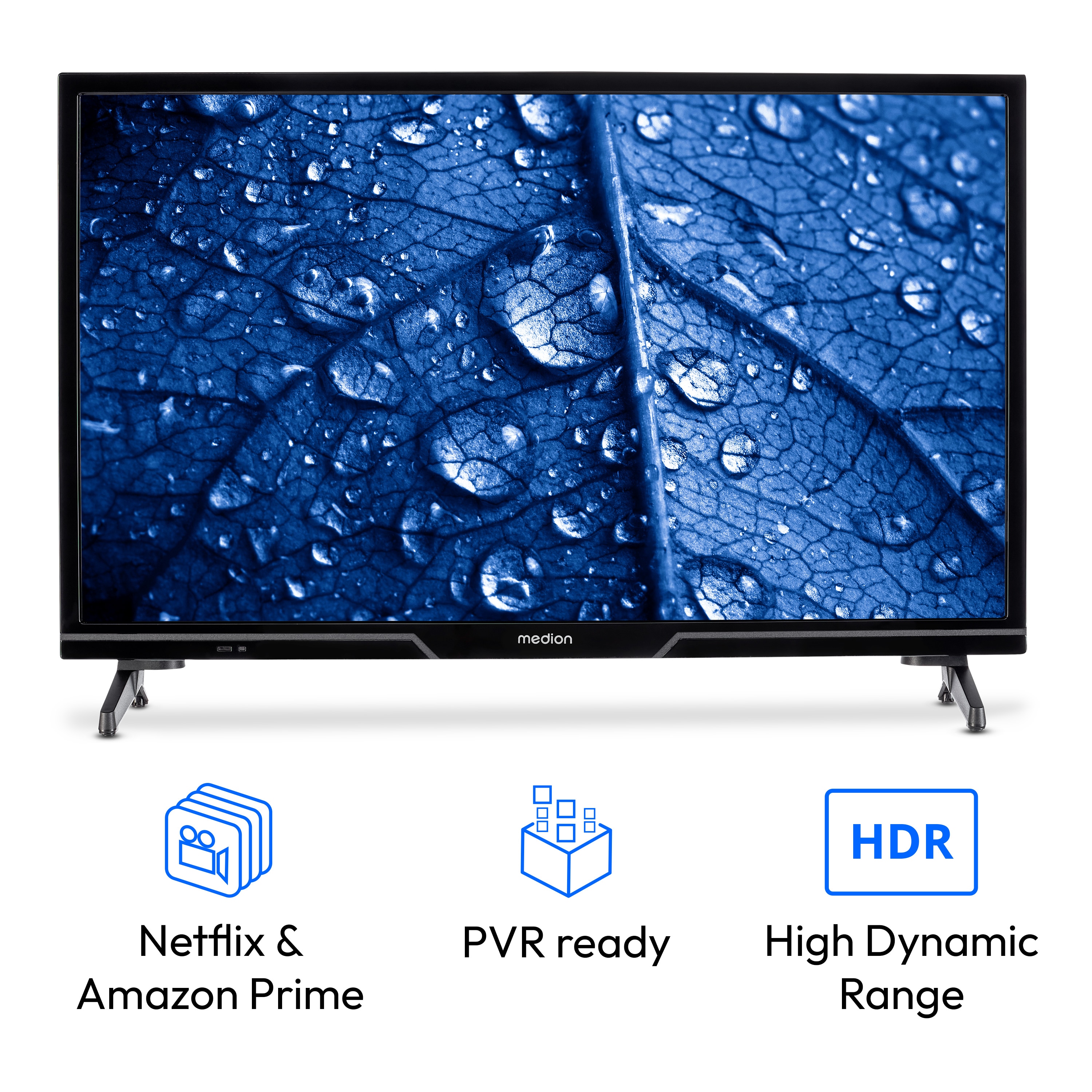 MEDION® LIFE® P12451 Smart-TV, 59,8 cm (24'') HD Display, HDR, PVR ready, Bluetooth®, Netflix, Amazon Prime Video