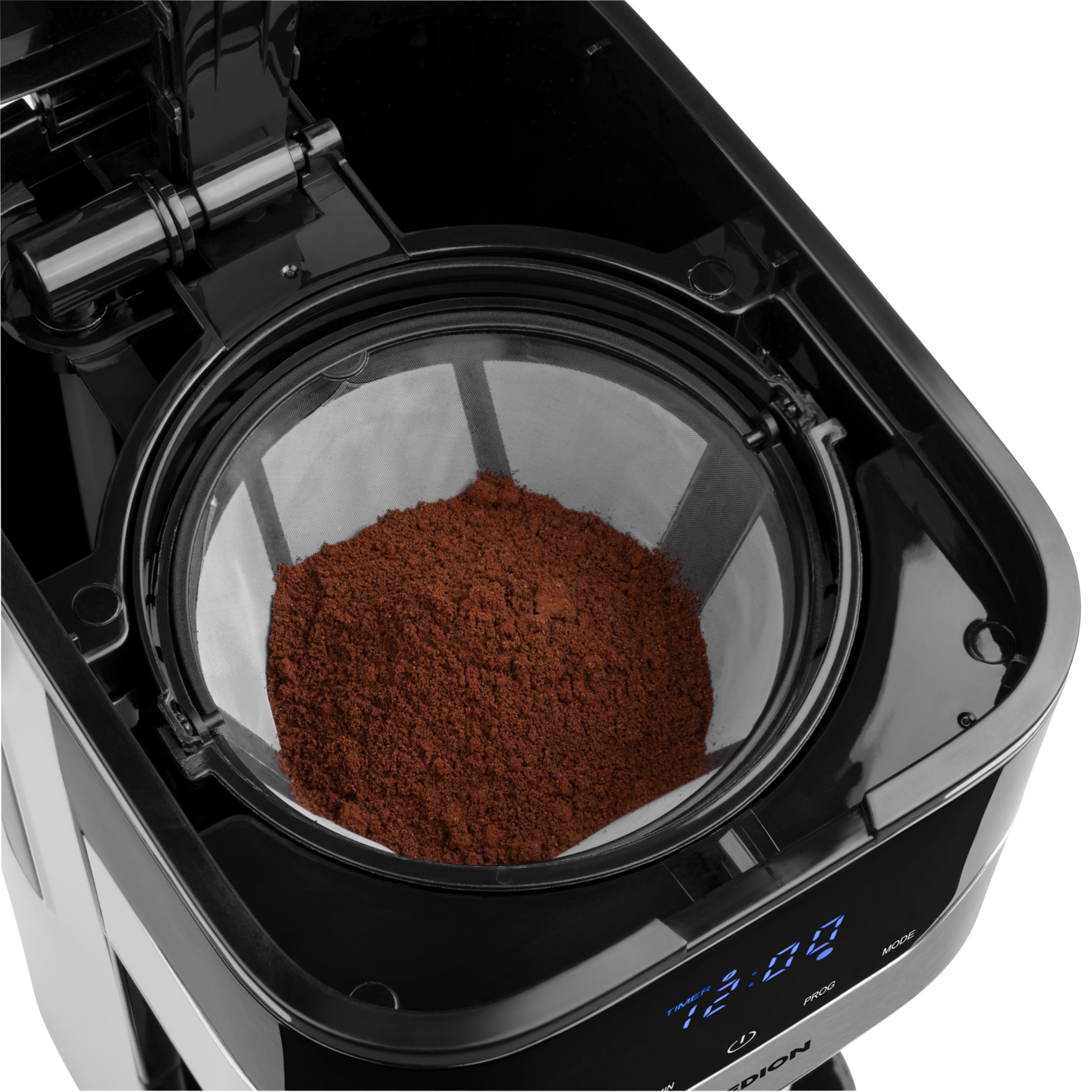 MEDION® LIFE® Kaffeemaschine mit Thermoskanne MD 18458, Timer-Funktion, Tropf-Stopp, 900 Watt, 1,1 Liter Fassungsvermögen, Aromawahlschalter