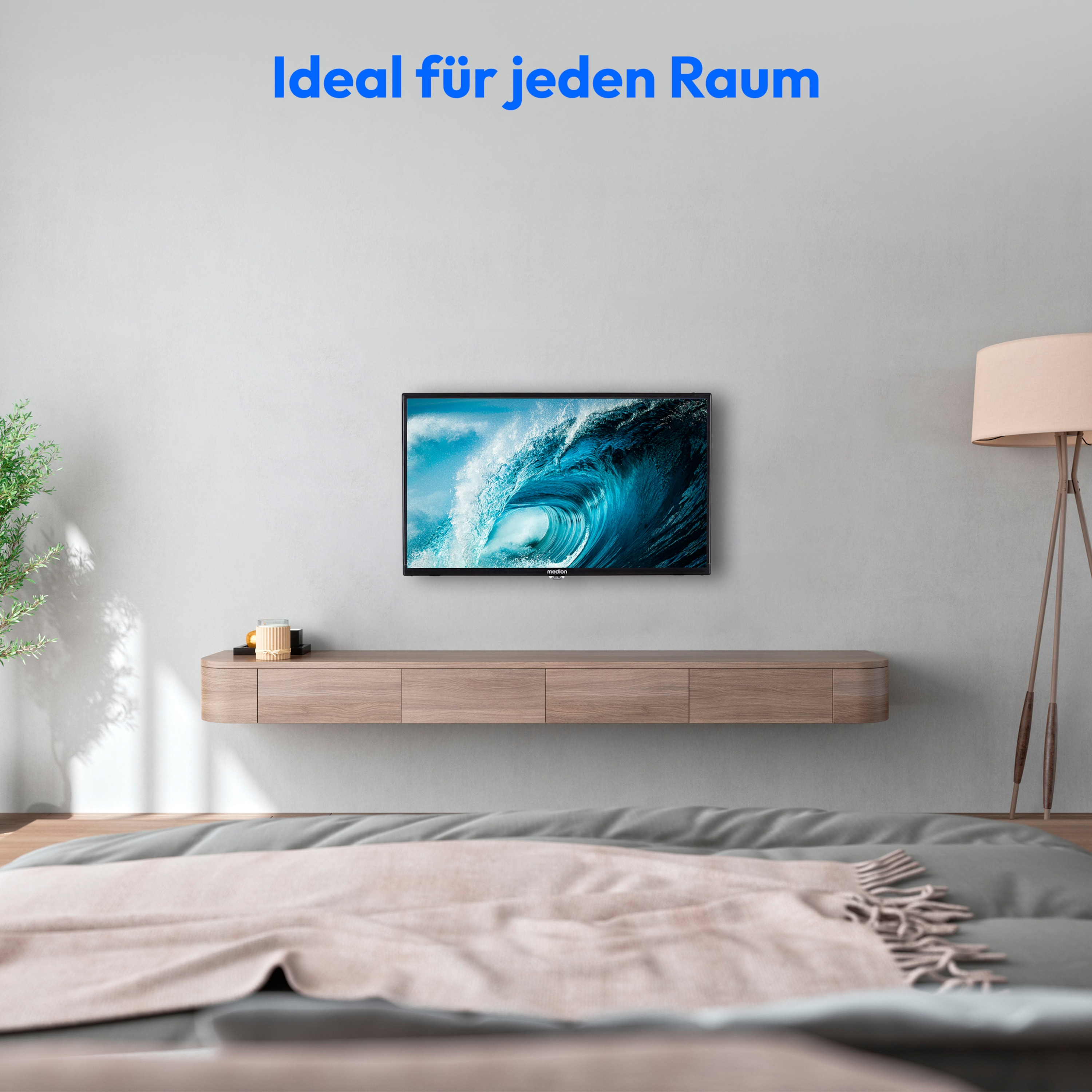 MEDION® LIFE® E8242500 (MD 824000) TV, 59,9 cm (24''), Full HD, HD Triple Tuner, integrierter Mediaplayer, CI+ Schnittstelle