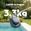 MEDION® LIFE PR1 Poolroboter (MD 100108), Bodenreinigung für Pools, One-Click-Bedienung, Selbstparkfunktion, 120 Min Akkulaufzeit, 2,2 L Filterkapazität, für 80–100 m², inkl. Ladegerät und Haken